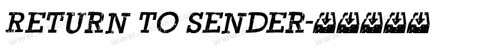 Return To Sender字体转换